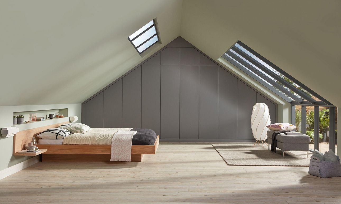 Modern, sleek, built in wardrobes by Sharps