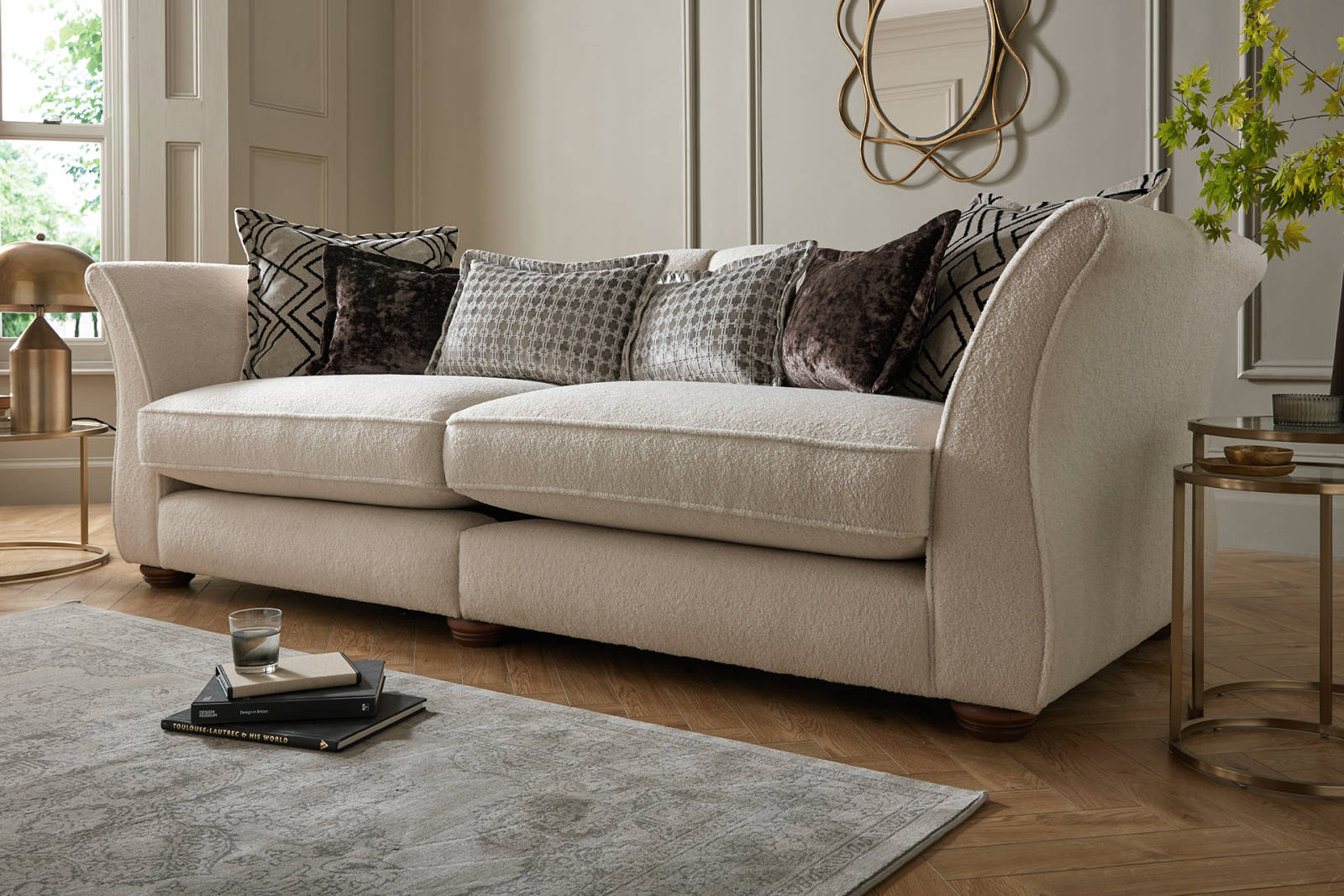 Cream sofology sofa in a living room